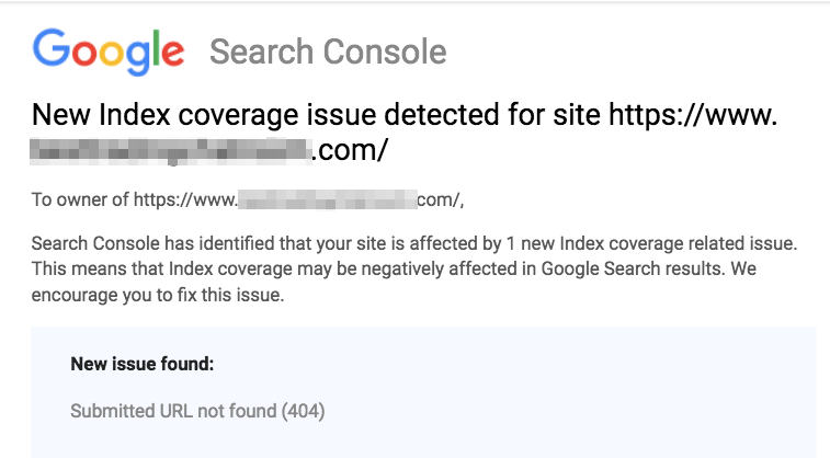 komunikat o uszkodzonych linkach z Google Search Console
